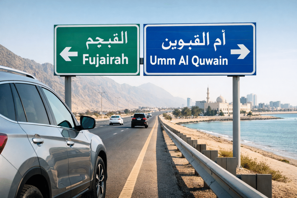 Fujairah To Umm Al Quwain Car lift